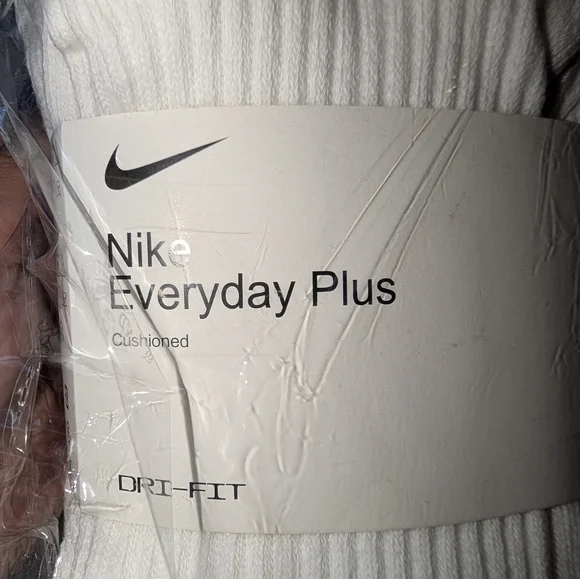 Nike Everyday Plus White Crew Socks Large - Picture 3 of 5